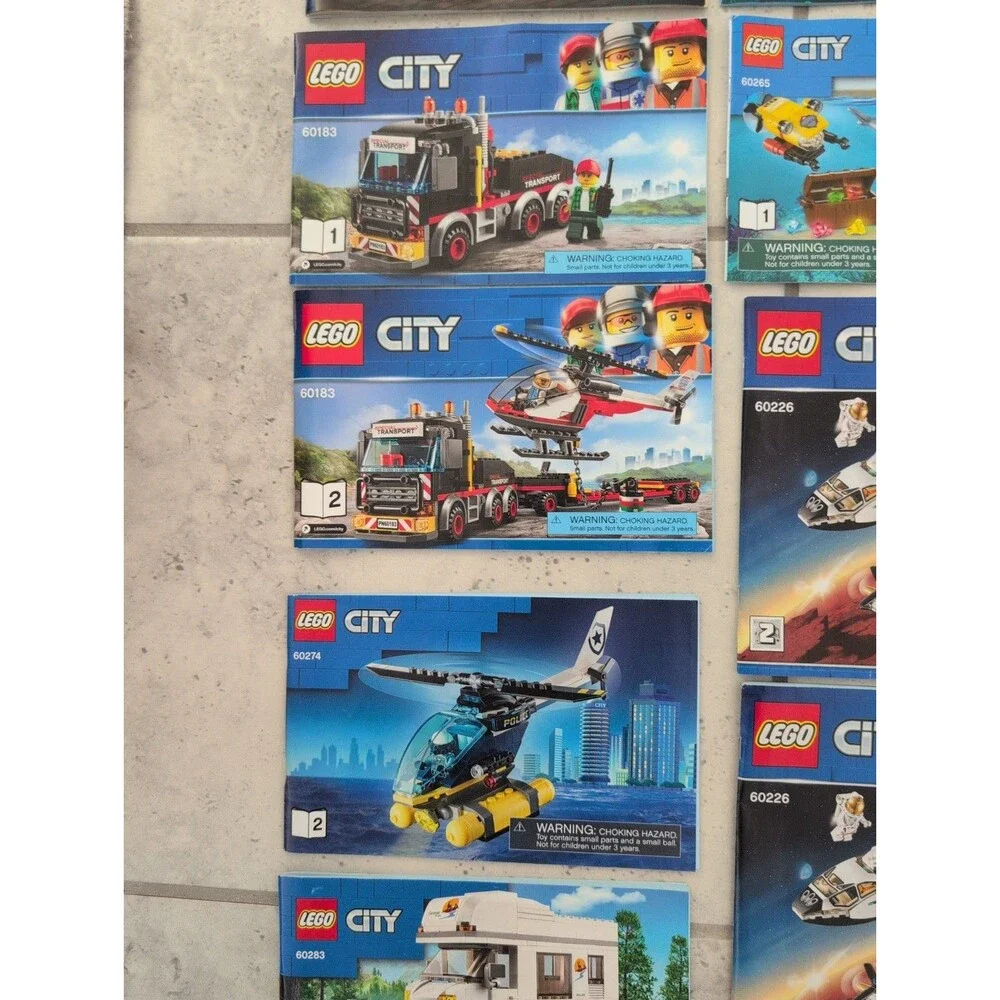 LEGO CITY Instruction Manuals: Lot of 24 Booklets (See Details for Item #s)